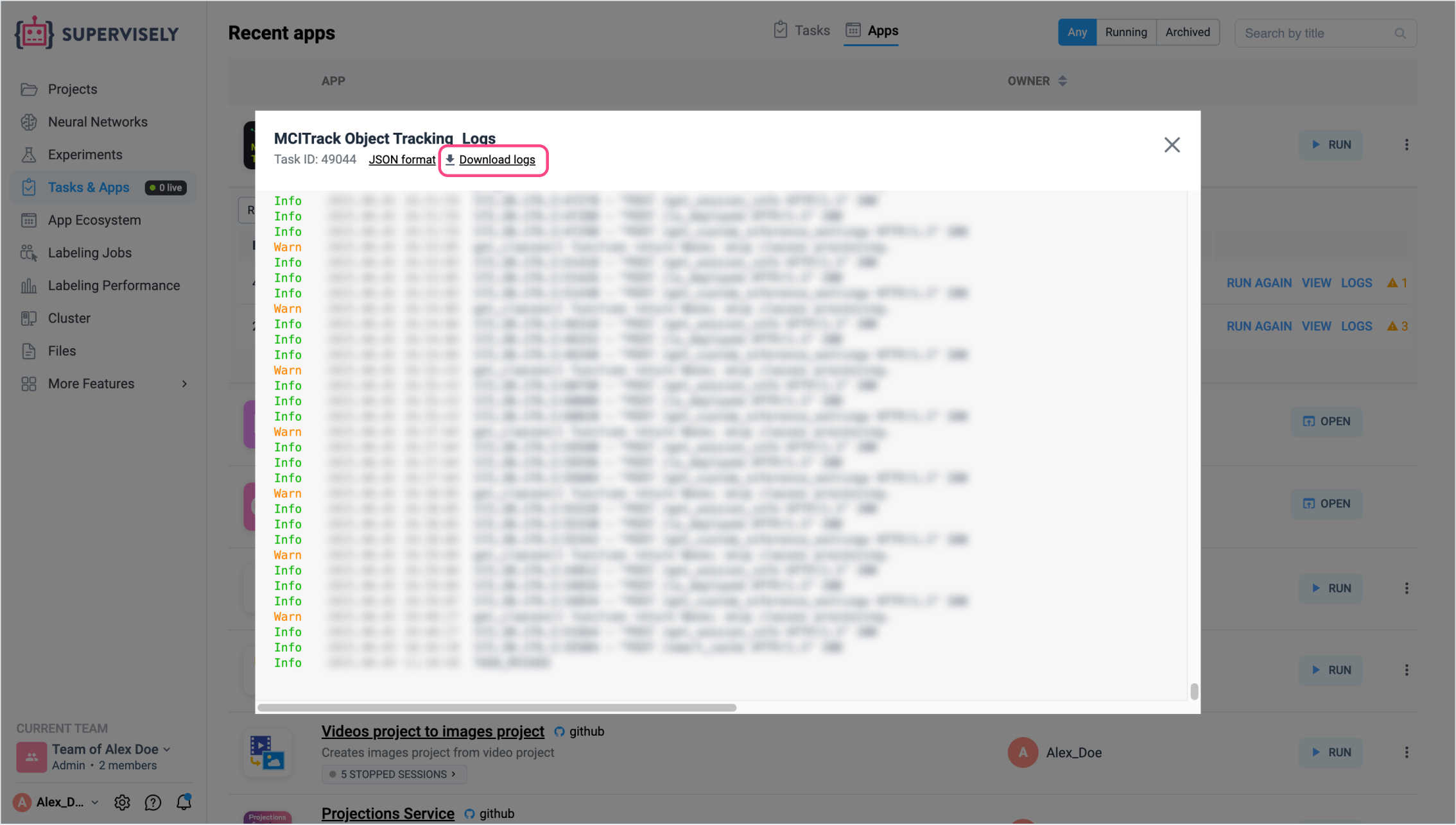 Download Logs