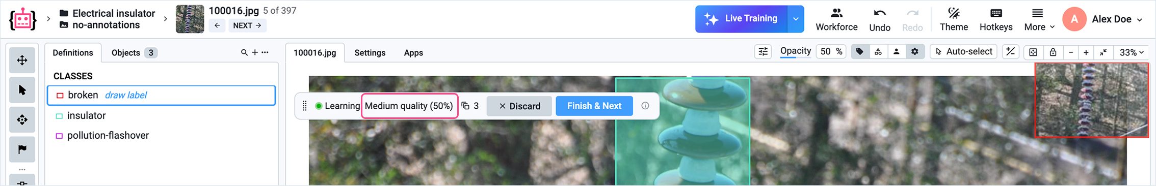 Model prediction quality improves over time