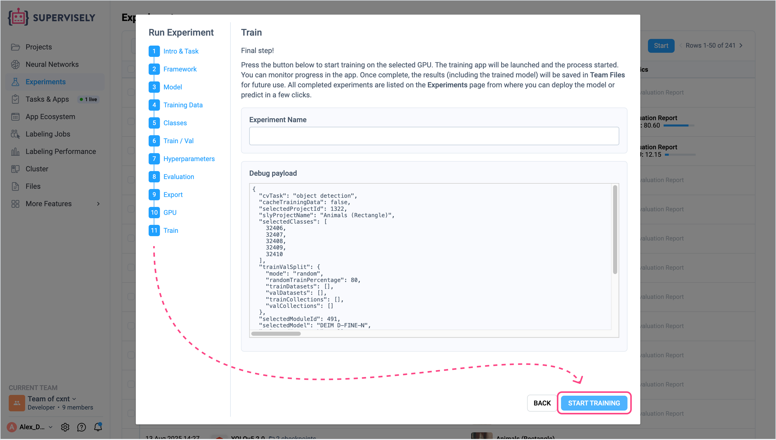 Finalization and start